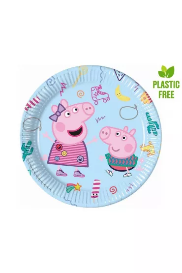 Talerzyki papierowe �winka Peppa 23 cm 8 szt.