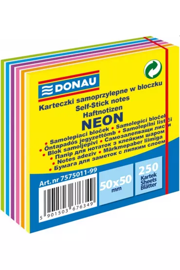 Donau Kostka samoprzylepna 50x50 mm 250 kartek