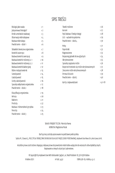 Biologia. Graficzne karty pracy dla klasy 5 - Anna  �ertka