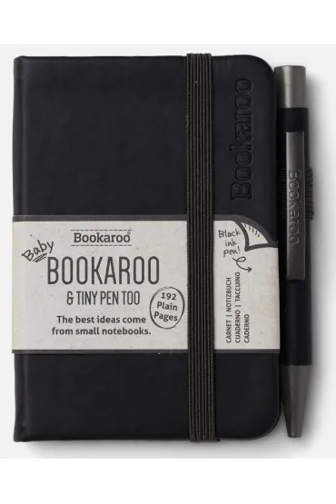 If Bookaroo Notatnik A7 z d�ugopisem - czarny