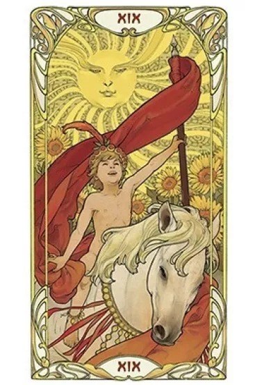 Golden Art Nouveau, karty do tarota - Giulia Massaglia