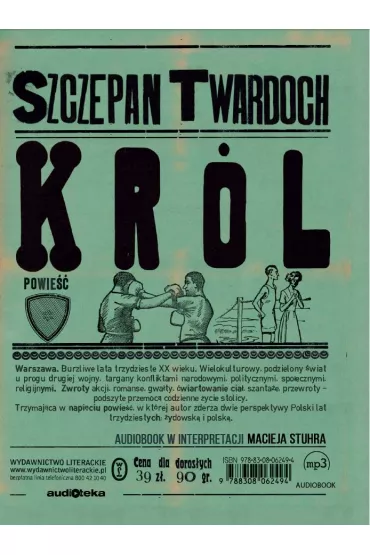 Audiobook Kr�l mp3 - Szczepan Twardoch