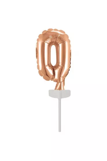 Amscan Balon foliowy mini cyfra 0 r�owe z�oto 7,5x12cm