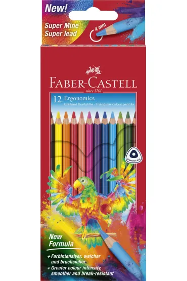 Faber-Castell Kredki Tr�jk�tne Ergonomics 4mm 12 kolor�w