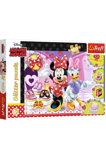 Puzzle 100 el. Glitter. Minnie i b�yskotki. Disney Minnie Trefl