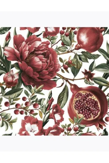Serwetka papierowa 3warstwowa 33x33 Kwiaty/Granat op20szt POL-MAK SDOG043201 20 szt.