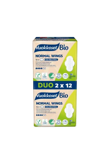 Vuokkoset Bio, Podpaski ze skrzyde�kami Normal 2 x 12 szt.