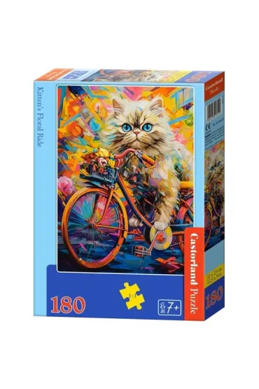 Puzzle 180 el. Kitten's Floral Ride Castorland