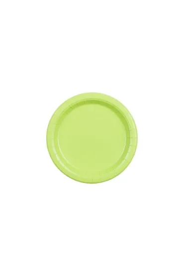 PartyDeco Talerzyki papierowe jasny zielony 18cm 6 szt