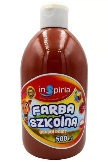 InSpiria Farba szkolna br�zowa 500 ml