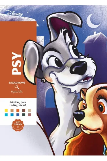 Art Therapy. Kolorowanka antystresowa. Disney Psy. Zagadkowe rysunki - Christophe Alexis-Perez