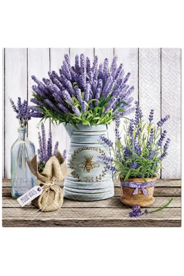 Paw Serwetki Lavender in Bucket 33x33cm
