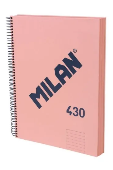 Milan Zeszyt na spirali A4/120k linia - r�owy