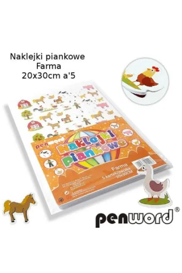 Polsirhurt Naklejki piankowe Farma 20x30 cm, 5 kartek
