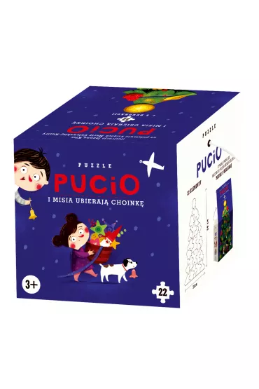 Puzzle 22 el. Pucio i Misia ubieraj choink Nasza Ksigarnia - Marta Galewska-Kustra