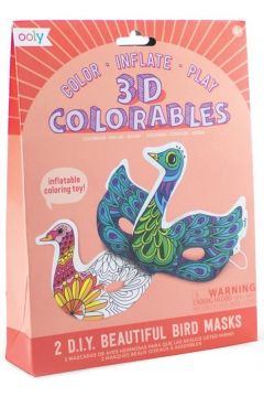 Kolorowanka 3D. Maski Rajskie Ptaki