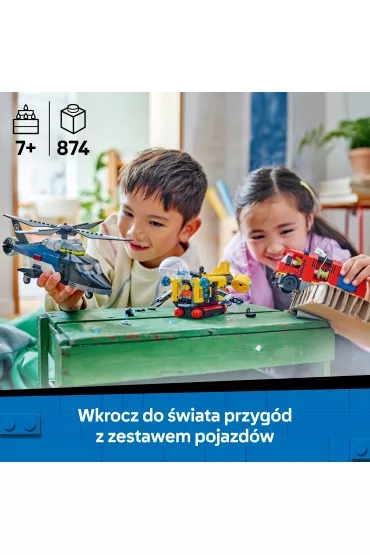 LEGO City Zestaw z helikopterem, wozem stra�ackim i �odzi� podwodn� 60462