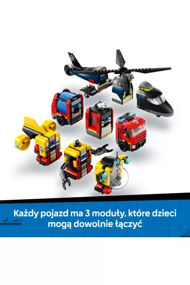 LEGO City Zestaw z helikopterem, wozem stra�ackim i �odzi� podwodn� 60462