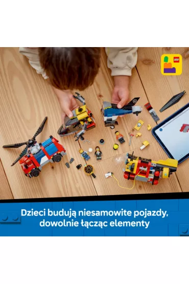 LEGO City Zestaw z helikopterem, wozem stra�ackim i �odzi� podwodn� 60462
