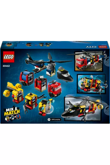 LEGO City Zestaw z helikopterem, wozem stra�ackim i �odzi� podwodn� 60462
