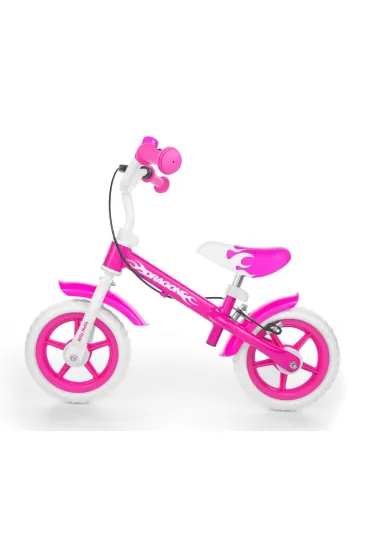 Rowerek biegowy Dragon z hamulcem r�owy pink Milly Mally