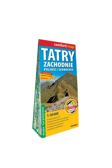 Tatry Zachodnie S�owackie i Polskie mapa turystyczna 1:30 000 laminat 2024