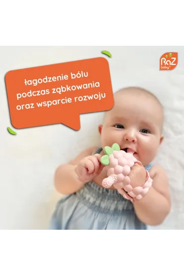 Gryzak silikonowy Razberry Grip, b��kitny RazBaby