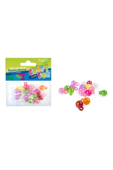 Craft with Fun Zawieszki plastikowe Pi�ka 327022 20 szt.