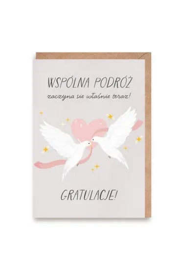 Cardie Kartka �lubna Go��bie, eko koperta