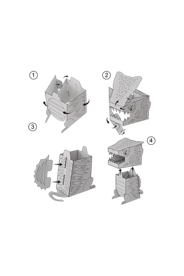 Monumi Cube head. Dino. Spinozaur. Z�� i pokoloruj
