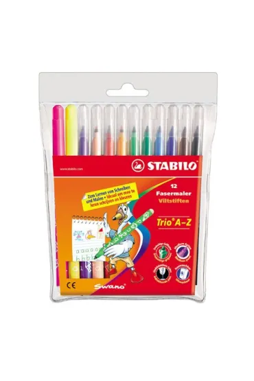 Stabilo Flamastry Trio A-Z 12 szt.
