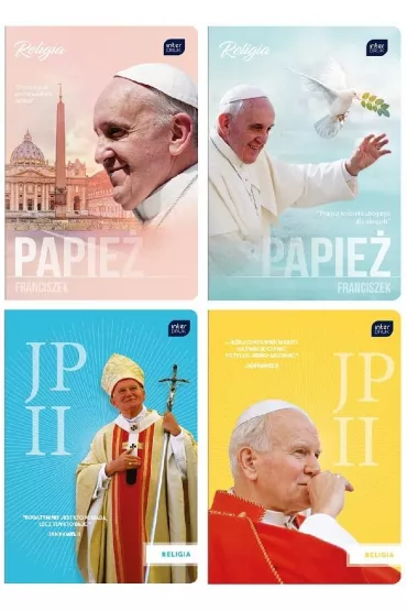 Interdruk Zeszyt A5 Jan Pawe� II/ Papie� Franciszek kratka 32 kartki 10 szt.