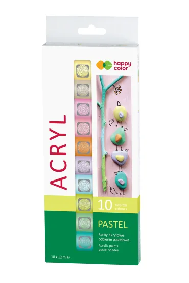 Happy Color Farby akrylowe pastelowe 12x12ml
