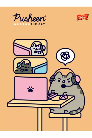 St. Majewski Zeszyt A5 laminowany Pusheen linia 32 kartki