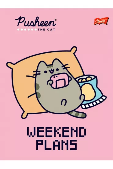 St. Majewski Zeszyt A5 laminowany Pusheen linia 32 kartki