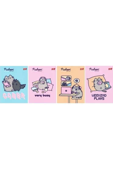 St. Majewski Zeszyt A5 laminowany Pusheen linia 32 kartki