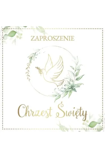 Armin Style ZAPROSZENIE CHRZEST 130X130 Z KOP AS ZP-106 OP10