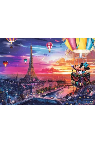 Puzzle 1000 el. Mickey i Minnie w Pary�u Trefl