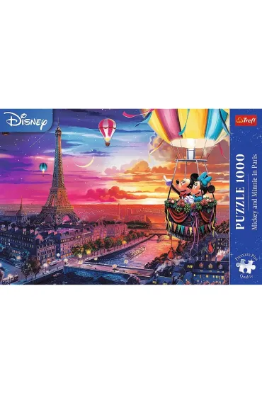 Puzzle 1000 el. Mickey i Minnie w Pary�u Trefl