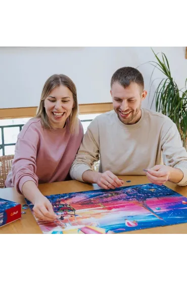 Puzzle 1000 el. Mickey i Minnie w Pary�u Trefl