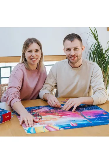 Puzzle 1000 el. Mickey i Minnie w Pary�u Trefl