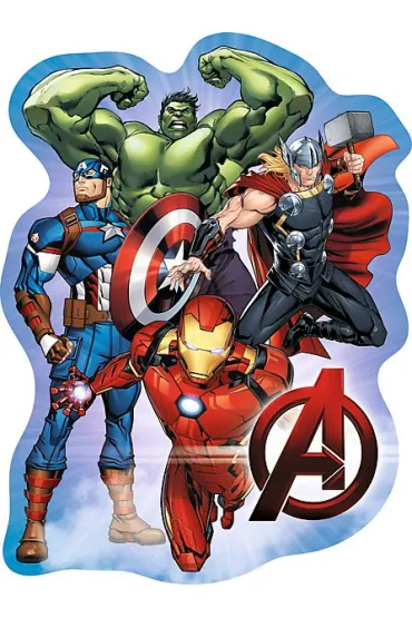 Puzzle konturowe 50 el. Przygody Avengers Trefl