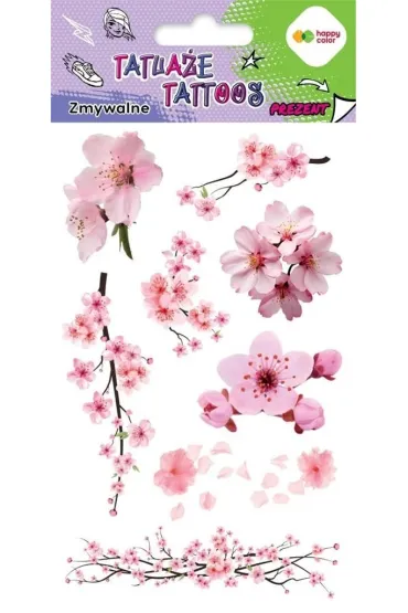 Tatua�e zmywalne SAKURA HAPPY COLOR 100x200 mm