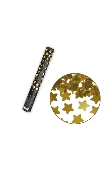 PartyDeco Tuba z gwiazdkami z�oty 40cm