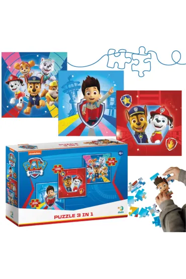 Puzzle 3w1 (25+36+54 el.) Paw Patrol Dodo