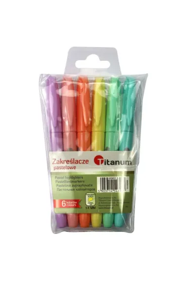 Titanum Zakre�lacze pastelowe 6 szt.