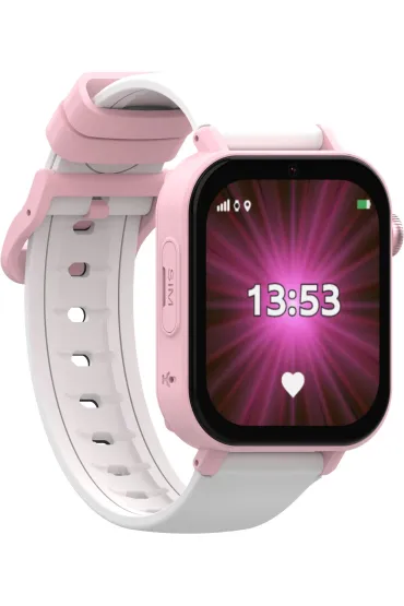 Smartwatch dla dziecka z funkcj� lokalizacji GPS i trzema paskami KiDiZ Plus r�owy