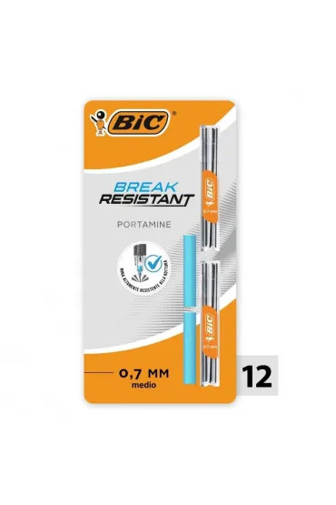 Bic Wk�ady +gumka Break Resistant 0,7mm 12+2 szt