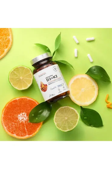 Aura Herbals Witamina D3 4000IU K2100Mcg - suplement diety 90 kaps.
