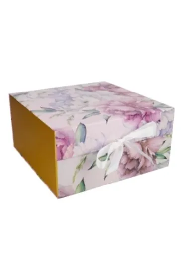 incood. Pude�ko na prezenty 25x25 piwonia